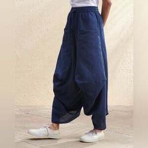 Nicobar wild unique shaped linen blend pants